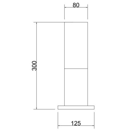 Maytoni O418FL-01B - Zunanja svetilka WILLIS 1xE27/60W/230V 30 cm IP54 črna
