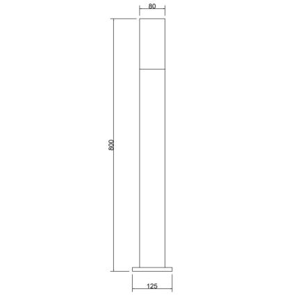Maytoni O418FL-01GR1 - Zunanja svetilka WILLIS 1xE27/60W/230V 80 cm IP54 antracit