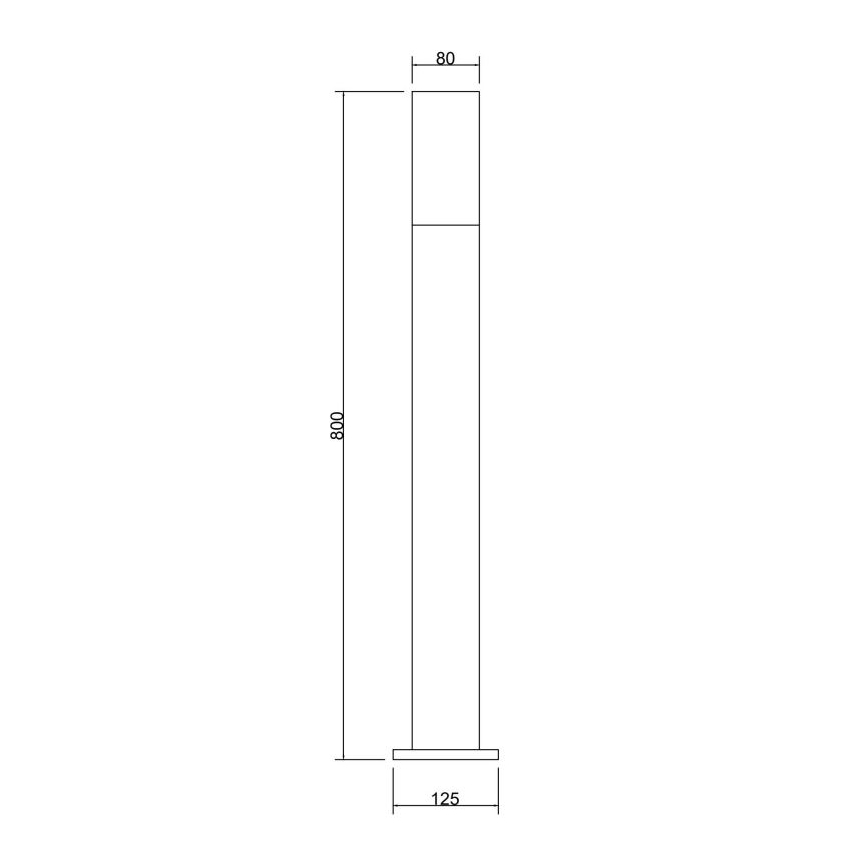 Maytoni O418FL-01GR1 - Zunanja svetilka WILLIS 1xE27/60W/230V 80 cm IP54 antracit