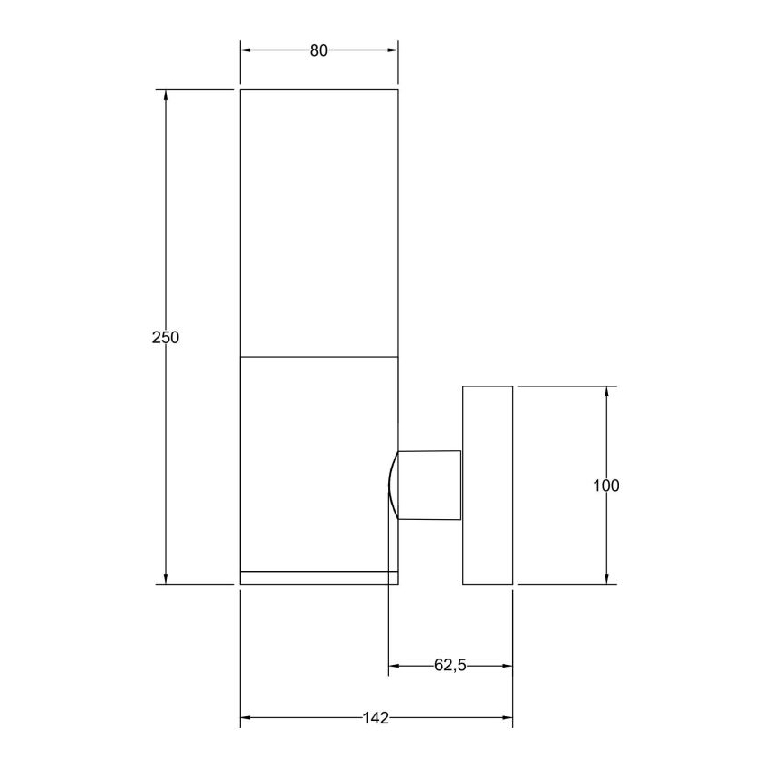 Maytoni O418WL-01B - Zunanja stenska svetilka WILLIS 1xE27/60W/230V IP54 črna