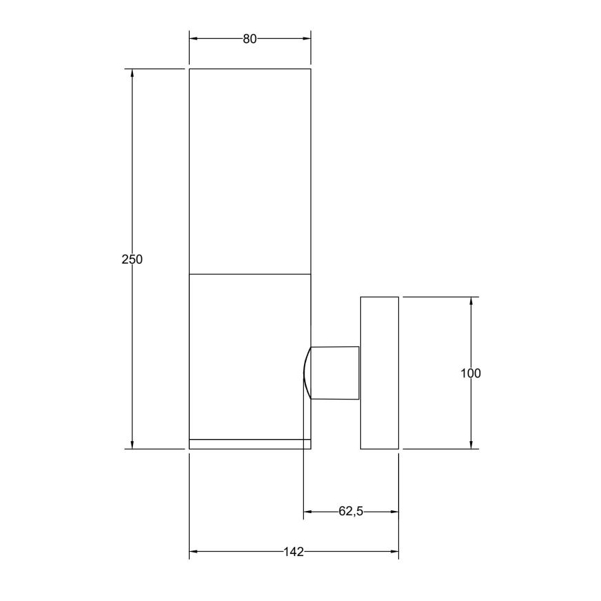Maytoni O418WL-01GR - Zunanja stenska svetilka WILLIS 1xE27/60W/230V IP54 antracit