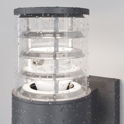 Maytoni O576WL-02GR - Zunanja stenska svetilka BRONX 2xE27/60W/230V IP54 antracit