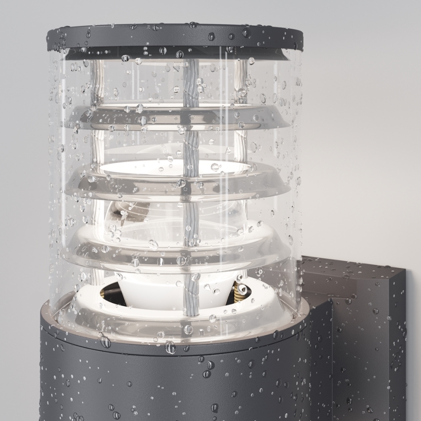 Maytoni O576WL-02GR - Zunanja stenska svetilka BRONX 2xE27/60W/230V IP54 antracit