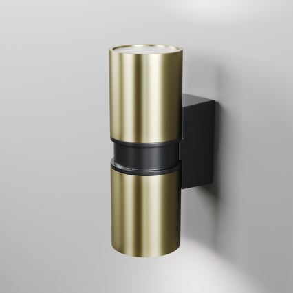 Maytoni O582WL-02BS - Zunanja stenska svetilka BOWERY 2xGU10/50W/230V IP54 medenina