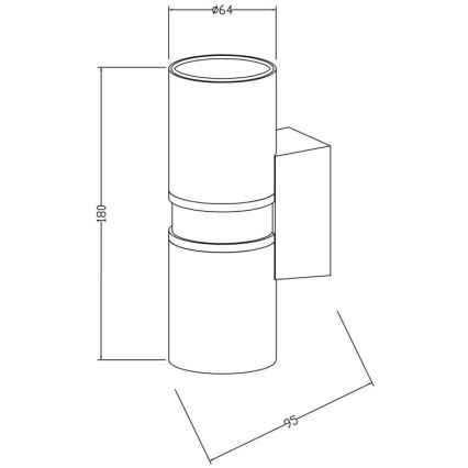 Maytoni O582WL-02BS - Zunanja stenska svetilka BOWERY 2xGU10/50W/230V IP54 medenina