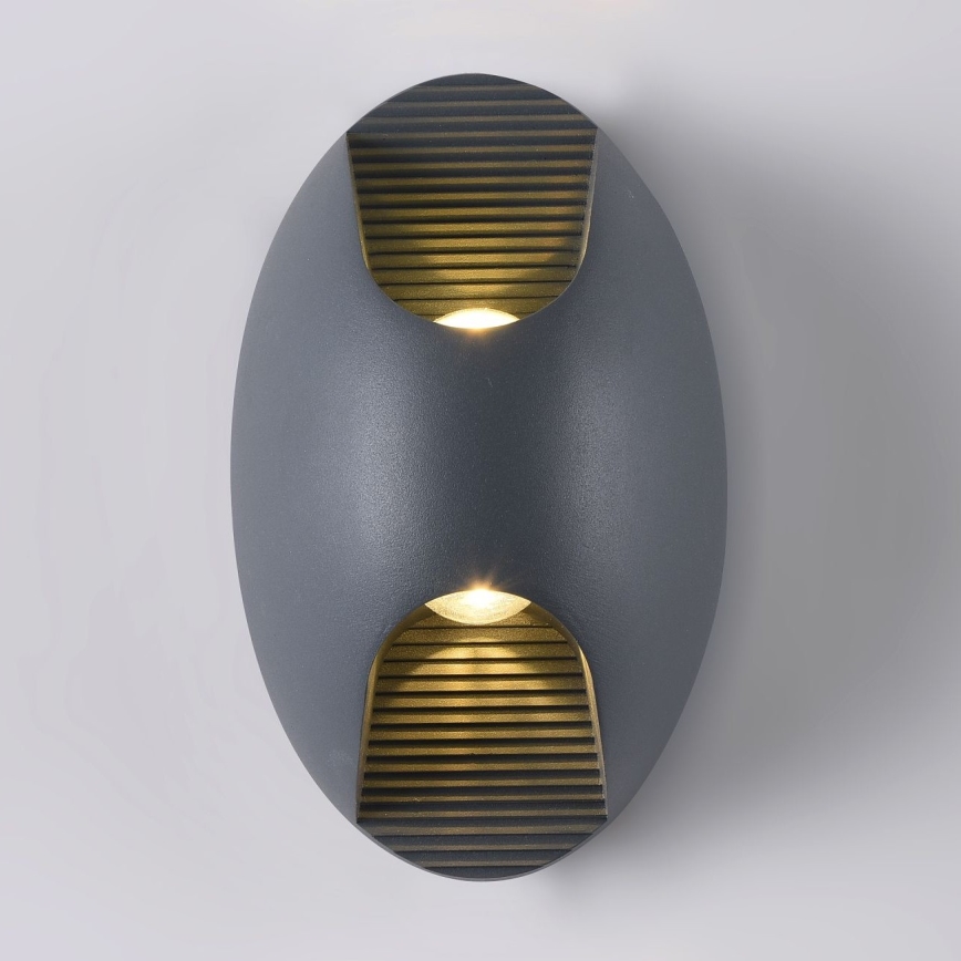 Maytoni O594WL-L6GR - LED Zunanja stenska svetilka TIMES SQUARE LED/6W/230V IP65 antracit