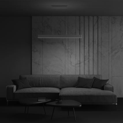 Maytoni P010PL-L30W4K - LED Lestenec na vrvici STEP LED/30W/230V 4000K 118,5 cm bela