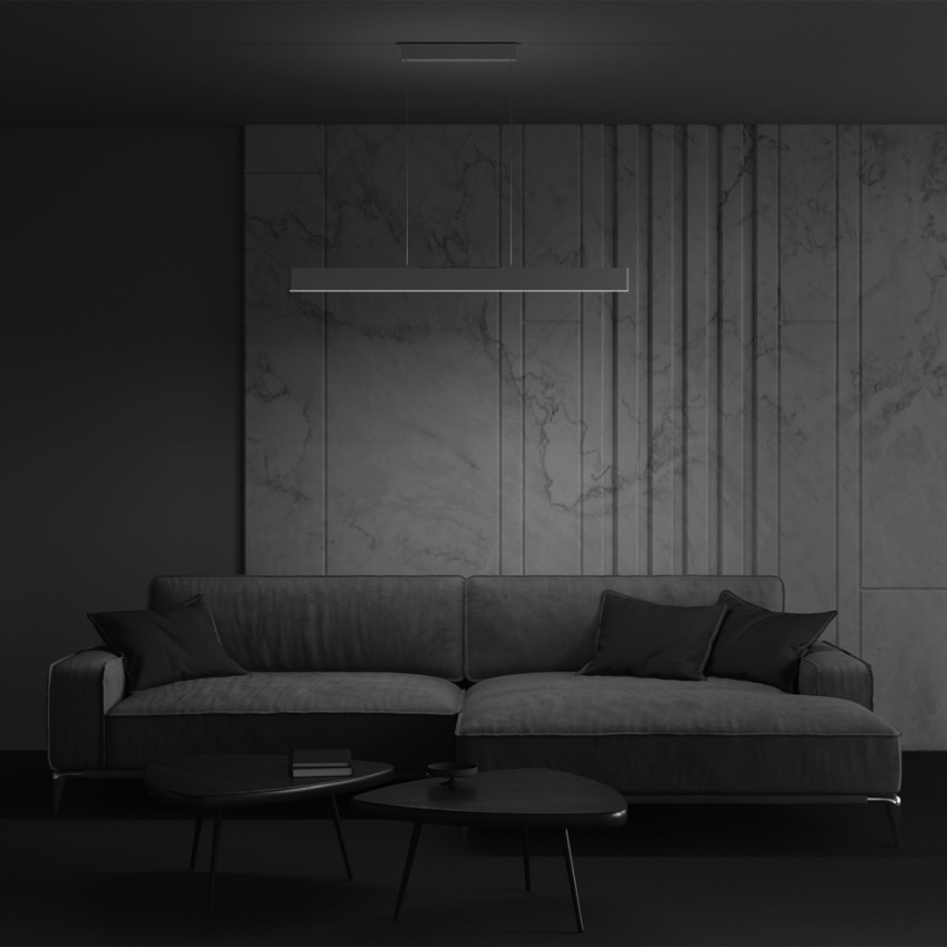Maytoni P010PL-L30W4K - LED Lestenec na vrvici STEP LED/30W/230V 4000K 118,5 cm bela