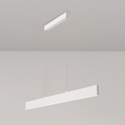 Maytoni P010PL-L30W4K - LED Lestenec na vrvici STEP LED/30W/230V 4000K 118,5 cm bela
