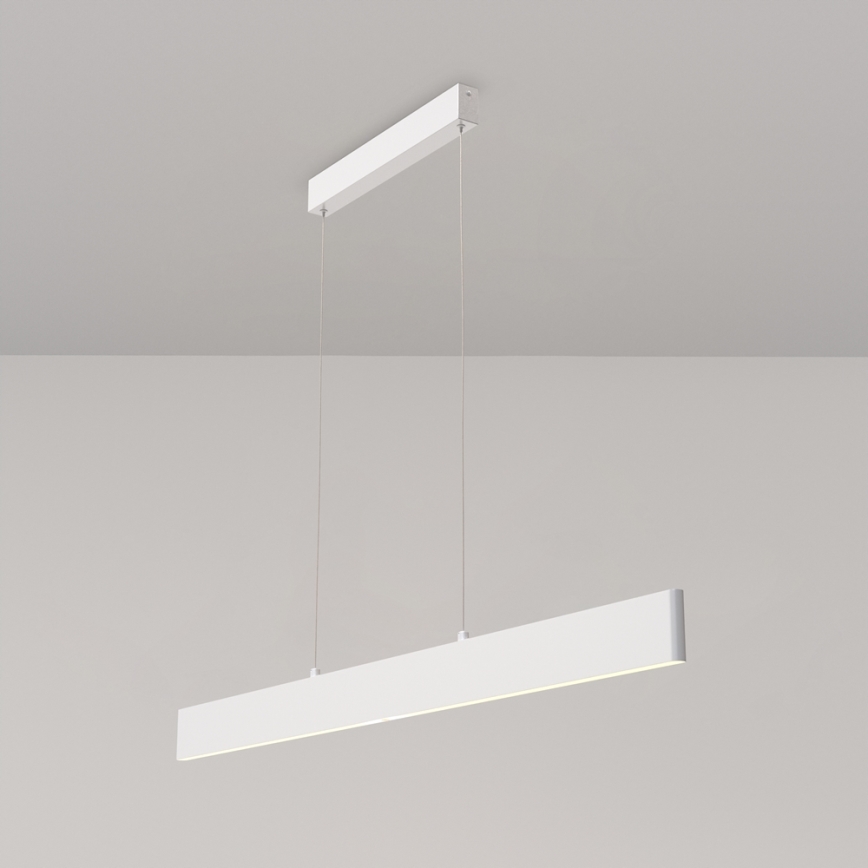 Maytoni P010PL-L30W4K - LED Lestenec na vrvici STEP LED/30W/230V 4000K 118,5 cm bela