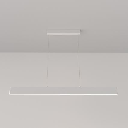 Maytoni P010PL-L30W4K - LED Lestenec na vrvici STEP LED/30W/230V 4000K 118,5 cm bela