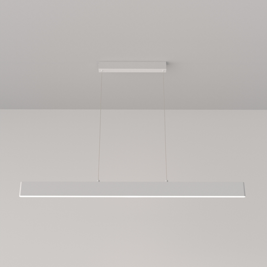Maytoni P010PL-L30W4K - LED Lestenec na vrvici STEP LED/30W/230V 4000K 118,5 cm bela