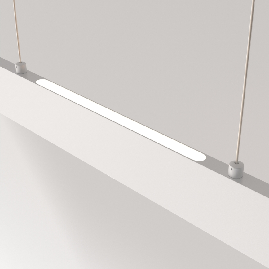 Maytoni P010PL-L30W4K - LED Lestenec na vrvici STEP LED/30W/230V 4000K 118,5 cm bela