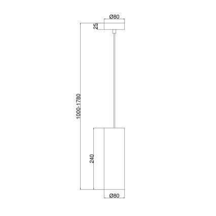 Maytoni P011PL-01CH - Lestenec na vrvici GIOIA 1xE14/40W/230V črna