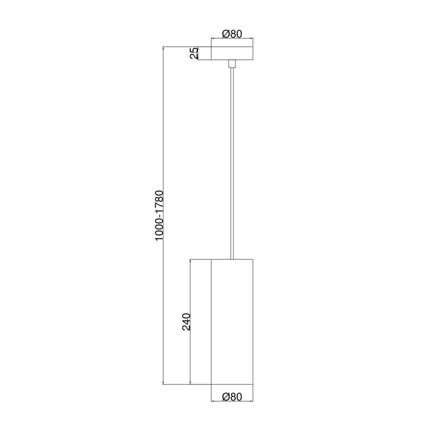 Maytoni P011PL-01CH - Lestenec na vrvici GIOIA 1xE14/40W/230V črna