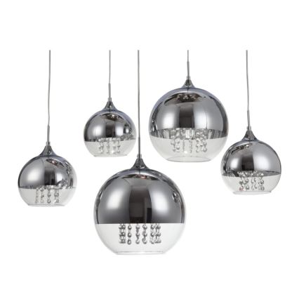 Maytoni P140-PL-170-5-N - Lestenec na vrvici FERMI 5xE27/60W/230V sijajni krom