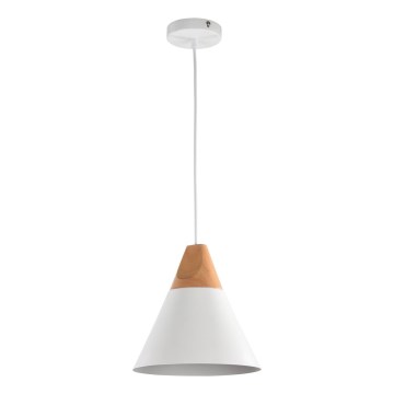Maytoni P359-PL-01-W - Lestenec na vrvici BICONES 1xE27/60W/230V pr. 22 cm bela/bež