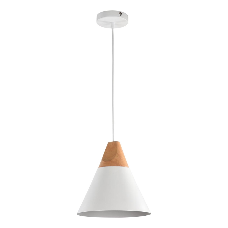 Maytoni P359-PL-01-W - Lestenec na vrvici BICONES 1xE27/60W/230V pr. 22 cm bela/bež