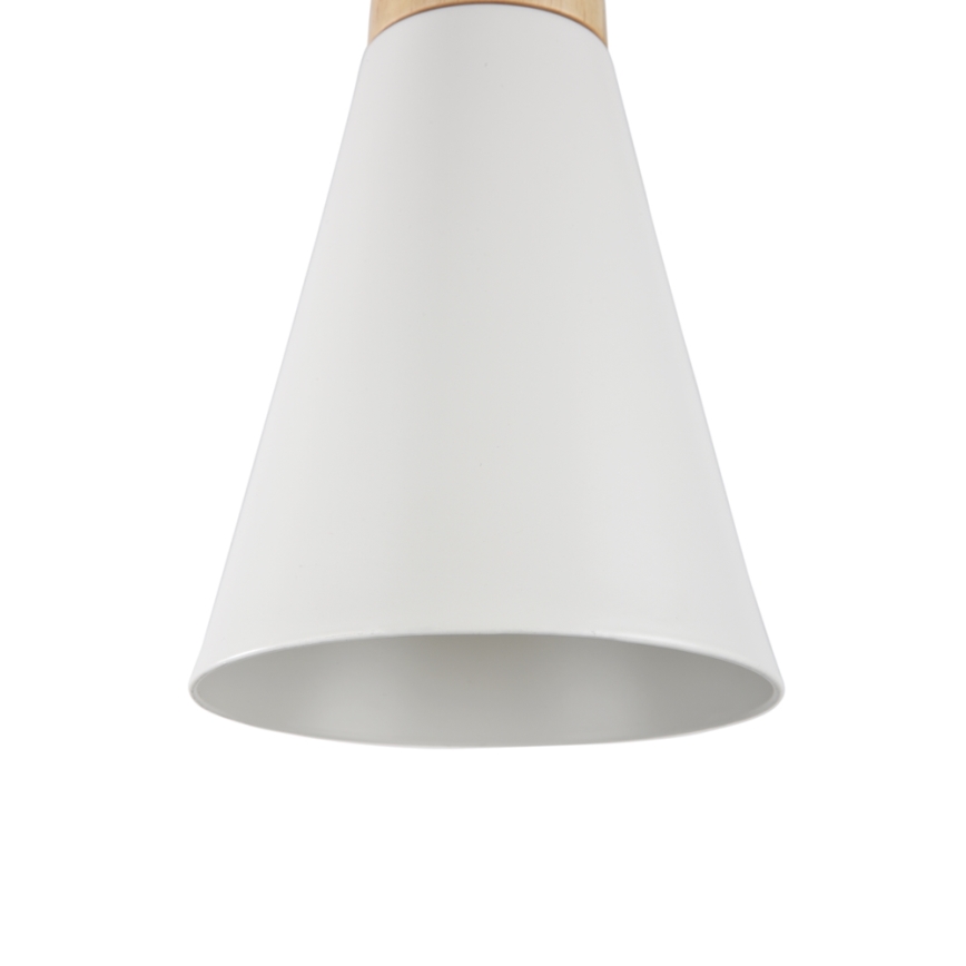 Maytoni P359-PL-140-W - Lestenec na vrvici BICONES 1xE27/60W/230V pr. 14 cm bela/bež