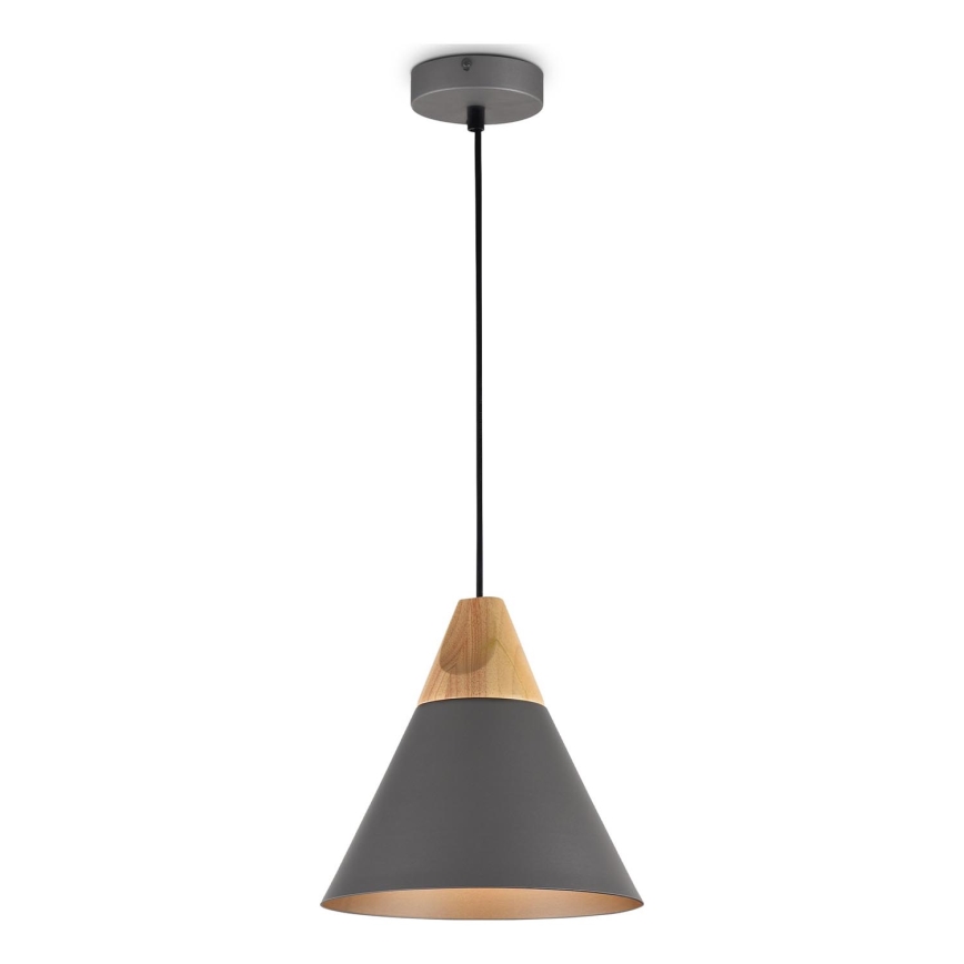Maytoni P359-PL-220-C - Lestenec na vrvici BICONES 1xE27/60W/230V pr. 22 cm siva/bež