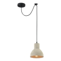 Maytoni T434-PL-01-GR - Lestenec na vrvici BRONI 1xE27/60W/230V pr. 16 cm siva