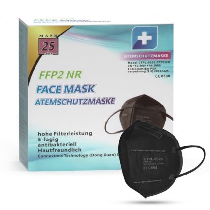 Media Sanex Zaščitna maska FFP2 NR / KN95 črna 50 kom.