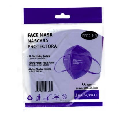 Media Sanex Zaščitna maska FFP2 NR / KN95 vijolična 50 kom.