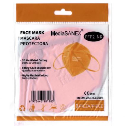 Media Sanex Zaščitna maska FFP2 NR oranžna 20 kom.