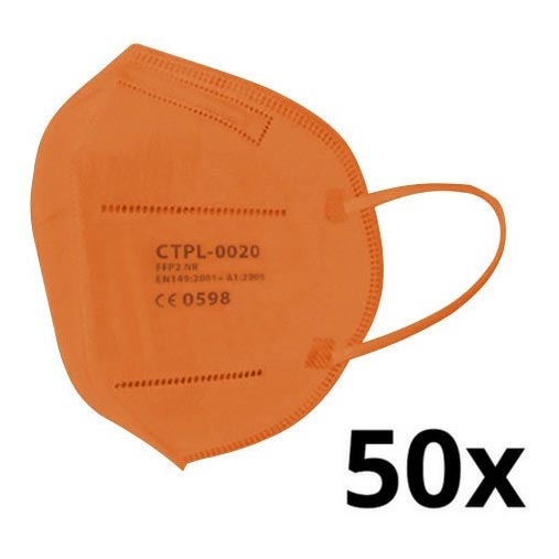 Media Sanex Zaščitna maska FFP2 NR oranžna 50 kom.