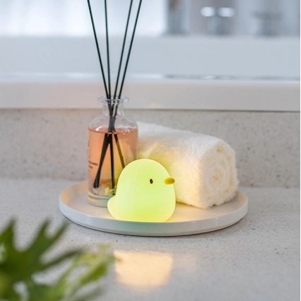 MegaLight - LED RGB Polnilna otroška svetilka za kopalno kad na dotik SWIMMY DUCK LED/5V