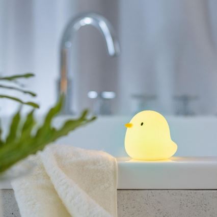 MegaLight - LED RGB Polnilna otroška svetilka za kopalno kad na dotik SWIMMY DUCK LED/5V