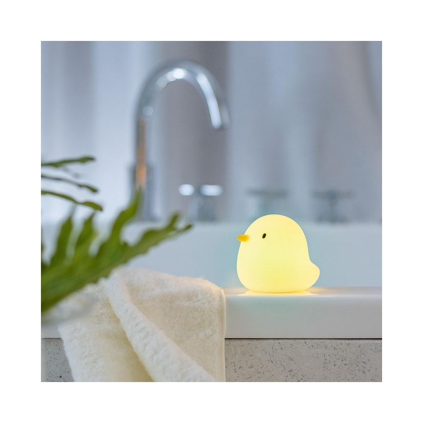 MegaLight - LED RGB Polnilna otroška svetilka za kopalno kad na dotik SWIMMY DUCK LED/5V