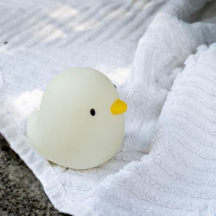 MegaLight - LED RGB Polnilna otroška svetilka za kopalno kad na dotik SWIMMY DUCK LED/5V