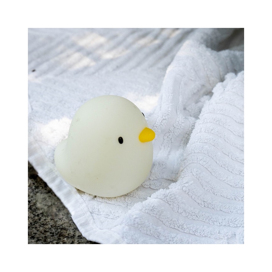 MegaLight - LED RGB Polnilna otroška svetilka za kopalno kad na dotik SWIMMY DUCK LED/5V
