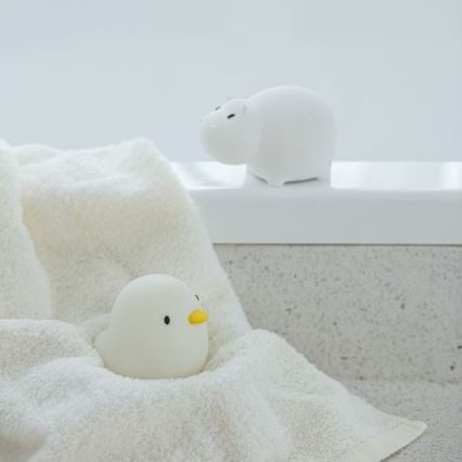 MegaLight - LED RGB Polnilna otroška svetilka za kopalno kad na dotik SWIMMY DUCK LED/5V