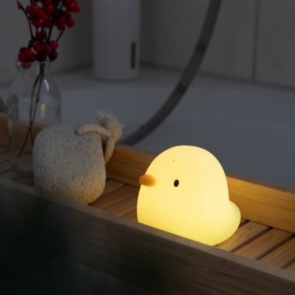 MegaLight - LED RGB Polnilna otroška svetilka za kopalno kad na dotik SWIMMY DUCK LED/5V