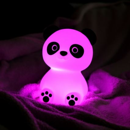 MegaLight - LED RGB Zatemnitvena otroška svetilka na dotik PADDY PANDA LED/5V