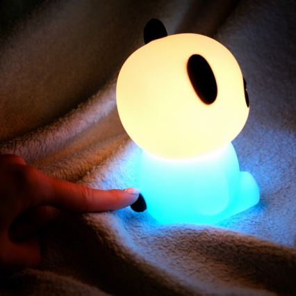 MegaLight - LED RGB Zatemnitvena otroška svetilka na dotik PADDY PANDA LED/5V