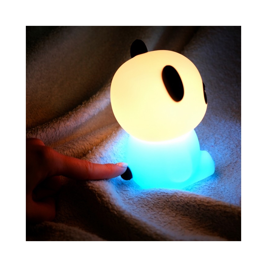 MegaLight - LED RGB Zatemnitvena otroška svetilka na dotik PADDY PANDA LED/5V