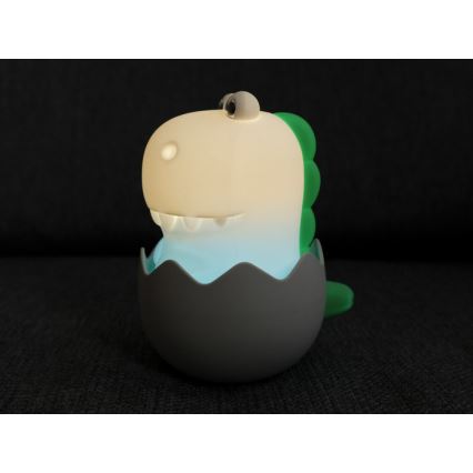 MegaLight - LED RGB Zatemnitvena polnilna otroška svetilka na dotik DIGGY DINO LED/5V