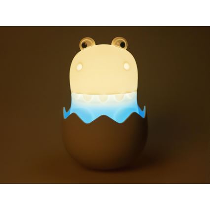 MegaLight - LED RGB Zatemnitvena polnilna otroška svetilka na dotik DIGGY DINO LED/5V