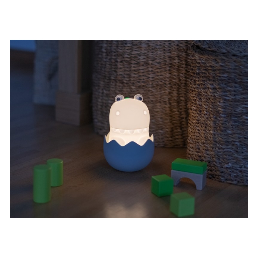 MegaLight - LED RGB Zatemnitvena polnilna otroška svetilka na dotik DIGGY DINO LED/5V