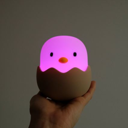 MegaLight - LED RGB Zatemnitvena polnilna otroška svetilka na dotik EGGY EGG LED/5V