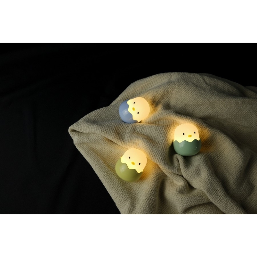 MegaLight - LED RGB Zatemnitvena polnilna otroška svetilka na dotik EGGY EGG LED/5V