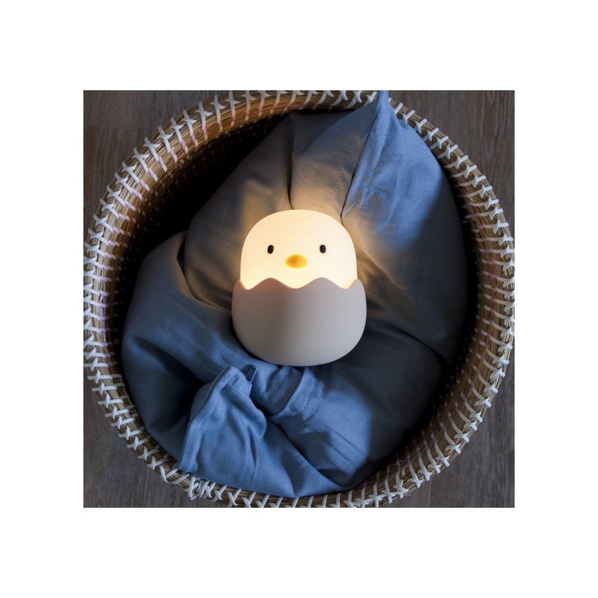 MegaLight - LED RGB Zatemnitvena polnilna otroška svetilka na dotik EGGY EGG LED/5V
