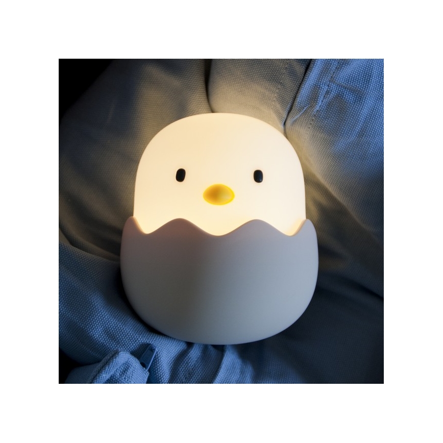 MegaLight - LED RGB Zatemnitvena polnilna otroška svetilka na dotik EGGY EGG LED/5V
