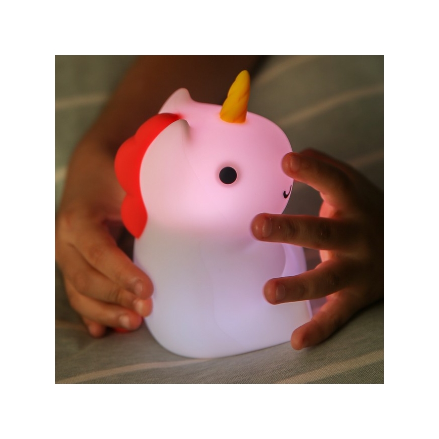MegaLight -LED RGB Zatemnitvena polnilna otroška svetilka na dotik MAGGY MAGIC LED/5V
