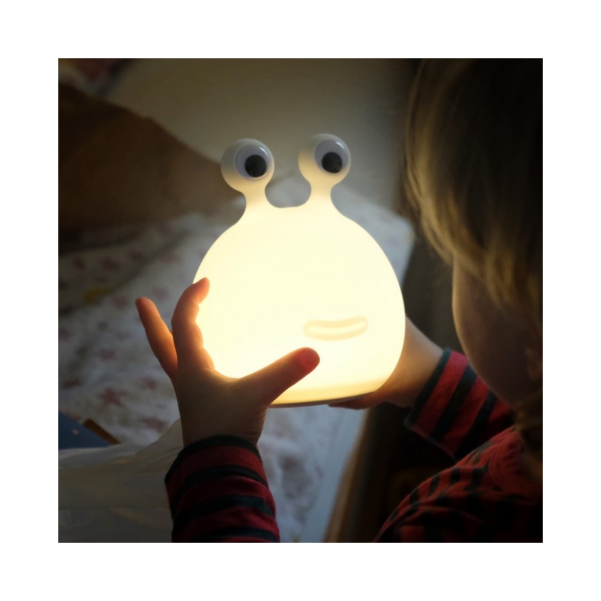 MegaLight - LED RGB Zatemnitvena polnilna otroška svetilka na dotik MOMO MOON LED/5V