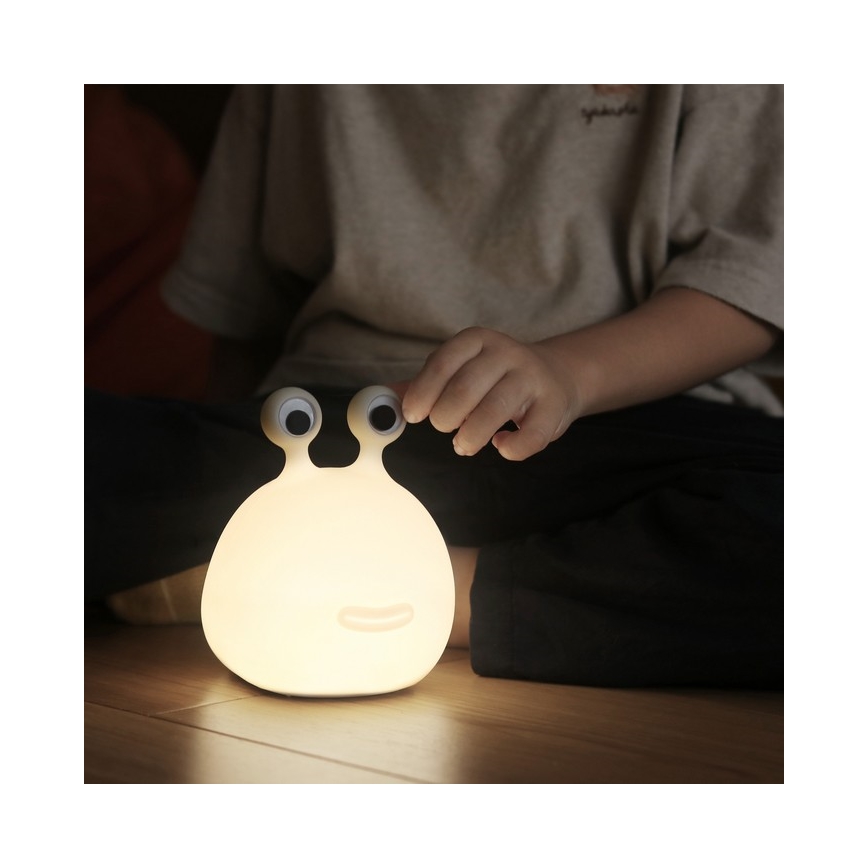 MegaLight - LED RGB Zatemnitvena polnilna otroška svetilka na dotik MOMO MOON LED/5V