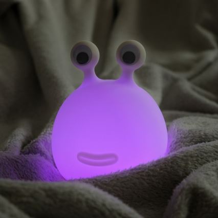 MegaLight - LED RGB Zatemnitvena polnilna otroška svetilka na dotik MOMO MOON LED/5V